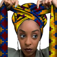 画像をギャラリービューアに読み込む, African Print Hair Bonnet
