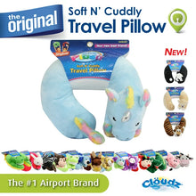 Load image into Gallery viewer, Cloudz Kids Plush Animal Neck Pillow
