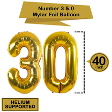 Load image into Gallery viewer, 30th Birthday Party Decorations KIT Gold and Black
