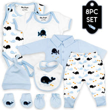 Load image into Gallery viewer, Boy&#39;s Casual Essentials Layette 8 Pieces Set Starter Outfit Kit - slvhasitall
