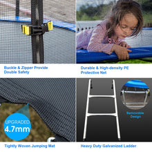 画像をギャラリービューアに読み込む, 10 FT Outdoor Fitness Trampoline with Safe Enclosure Net, 661 lbs Capacity for 3-4 Kids - slvhasitall
