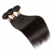 Load image into Gallery viewer, 100% Malaysian Human Straight Soft Hair Extensions Weave 1/3/4 Bundles 8&quot;-30&quot;Black - slvhasitall
