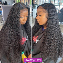 Load image into Gallery viewer, 13x4 Lace Frontal Curly Deep Wave Human Brazilian Hair Lace Front Wigs - slvhasitall
