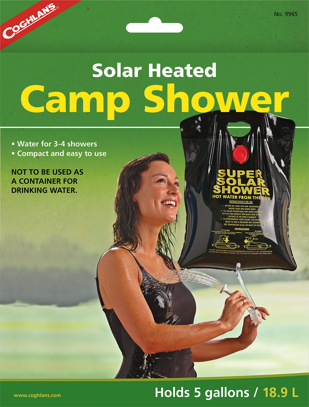 5 Gallon Solar Heated Camp Shower