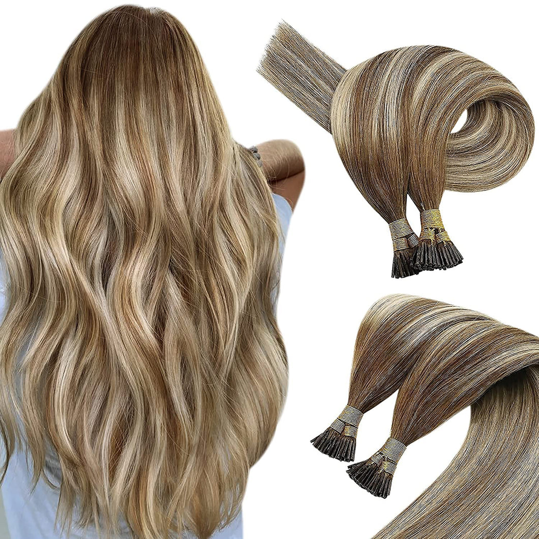 I Tip Hair Extensions Remy Human  Blonde 24 inch Keratin Hair