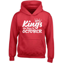 Load image into Gallery viewer, Kings Are Born In October Crown Printed Hoodie Best Birthday Gift Color Red Small
