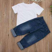 Load image into Gallery viewer, XIAXAIXU 2pcs Toddler Kids Baby Boy T-Shirts +Denim Pants Outfits Set
