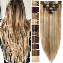 Load image into Gallery viewer, 8Pcs Benehair 100% Real Remy Human Hair Extensions Clip
