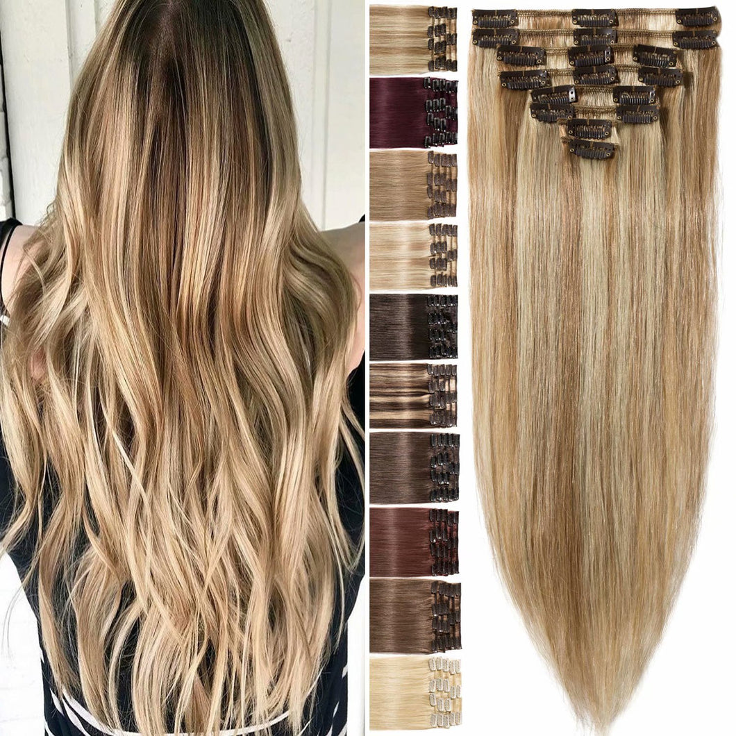 8Pcs Benehair 100% Real Remy Human Hair Extensions Clip