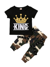 Load image into Gallery viewer, 2Pcs KING Boys Clothes Tops + Pants Outfits Set
