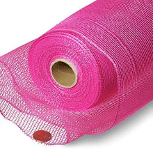 Load image into Gallery viewer, Fuchsia Pink Breast Cancer Awareness, Fabric Deco Mesh - 10&quot; x 10 Yards Reveal Party
