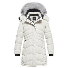 画像をギャラリービューアに読み込む, Girls&#39; Long Puffer Jacket Windproof Thick Padded Snow Winter Coat - slvhasitall
