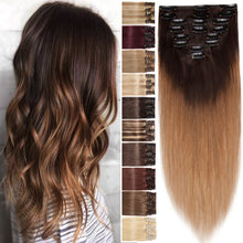 Load image into Gallery viewer, 8Pcs Benehair 100% Real Remy Human Hair Extensions Clip
