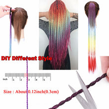 画像をギャラリービューアに読み込む, 4 Strands Senegalese Twist,Bright Pigtail Hair Extensions Dreadlocks
