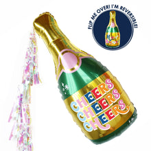 Load image into Gallery viewer, Party Champagne Balloon with Iridescent Tassels, Multi-Color, 3 ft. Tall
