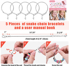 Load image into Gallery viewer, Xelparuc 85 Pieces Charm Bracelet Making Kit  for Kids Girls Teens
