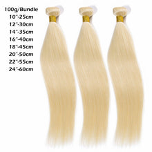 画像をギャラリービューアに読み込む, Brazilian Blonde 100% Human Hair Bundles Thick Soft Straight
