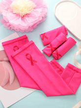 Load image into Gallery viewer, 4 Pairs Breast Cancer Awareness Sleeves Pink Ribbon Arm Sleeves Pink Compression Arm Sleeve for Sports
