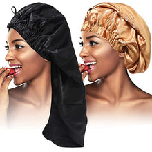 Load image into Gallery viewer, Extra Long Bonnet for Braids with Button 2PCS
