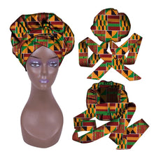 画像をギャラリービューアに読み込む, African Print Hair Bonnet
