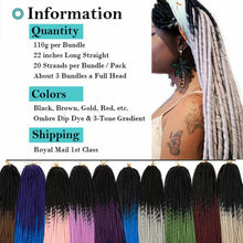 画像をギャラリービューアに読み込む, New Straight Faux Locs Crochet Braiding  Extension Hair
