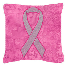 Load image into Gallery viewer, Pink Ribbon for Breast Cancer Awareness Fabric Decorative Pillow
