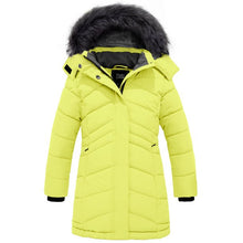 Load image into Gallery viewer, Girls&#39; Long Puffer Jacket Windproof Thick Padded Snow Winter Coat - slvhasitall
