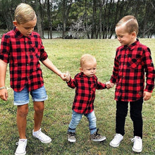 Load image into Gallery viewer, Boys Long Sleeve Shirt Plaids Checks ﻿1-7Y
