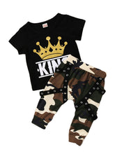 Load image into Gallery viewer, 2Pcs KING Boys Clothes Tops + Pants Outfits Set
