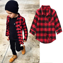 Load image into Gallery viewer, Boys Long Sleeve Shirt Plaids Checks ﻿1-7Y
