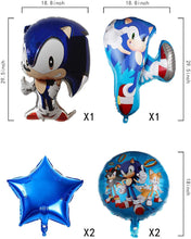 Load image into Gallery viewer, 6 pcs Sonic the Hedgehog Balloons Birthday Favor Decorations
