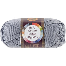 Load image into Gallery viewer, Bundle Lion Brand 24/7 Cotton Yarn - Silver, Multipack of 6
