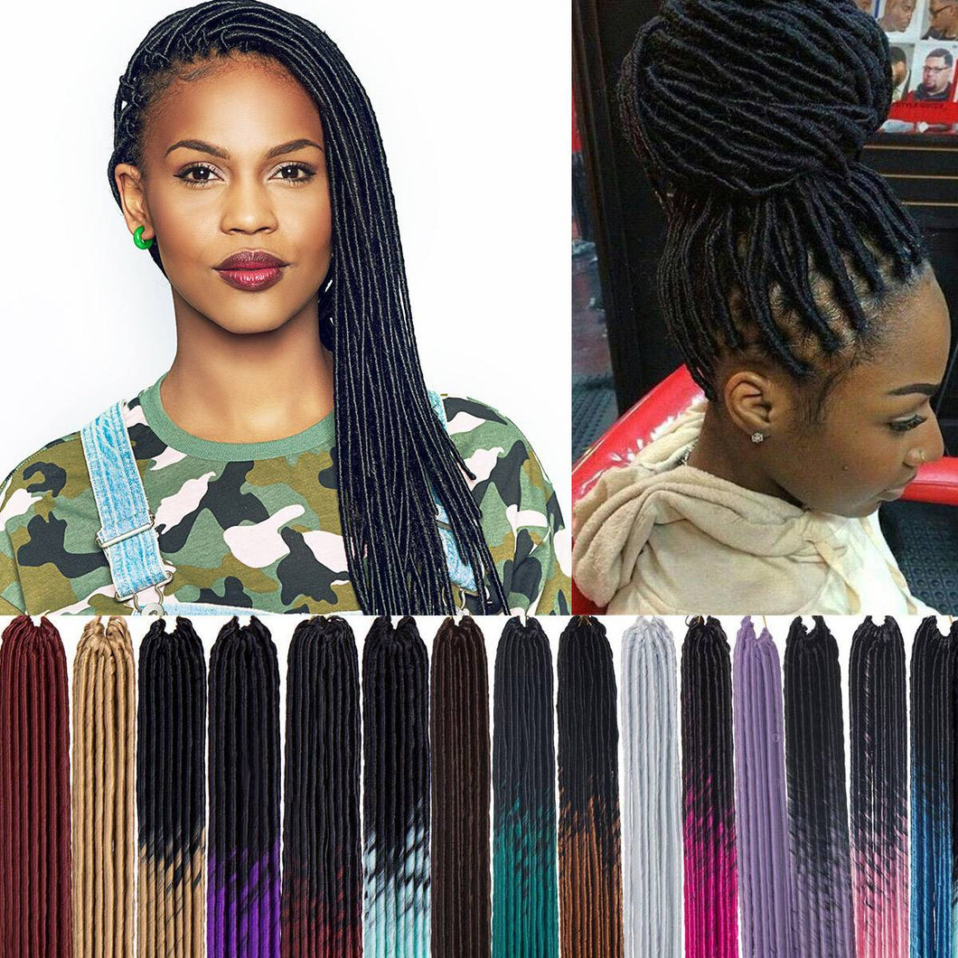 New Straight Faux Locs Crochet Braiding  Extension Hair