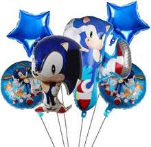 Load image into Gallery viewer, 6 pcs Sonic the Hedgehog Balloons Birthday Favor Decorations
