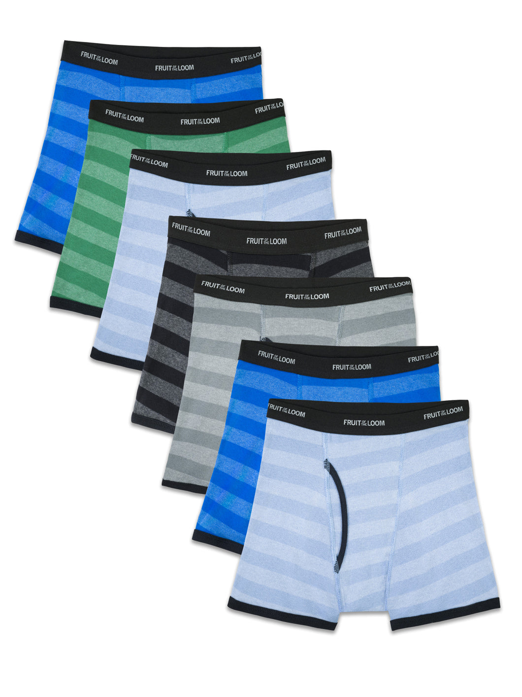 Fruit of the Loom Boys 7 Pack Striped Boxer Brief