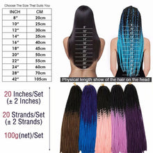 Load image into Gallery viewer, New Straight Faux Locs Crochet Braiding  Extension Hair
