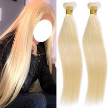 画像をギャラリービューアに読み込む, Brazilian Blonde 100% Human Hair Bundles Thick Soft Straight
