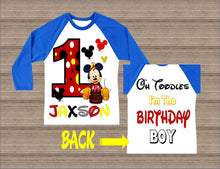 Load image into Gallery viewer, Handmade Mickey Mouse Matching Family Birthday Shirt

