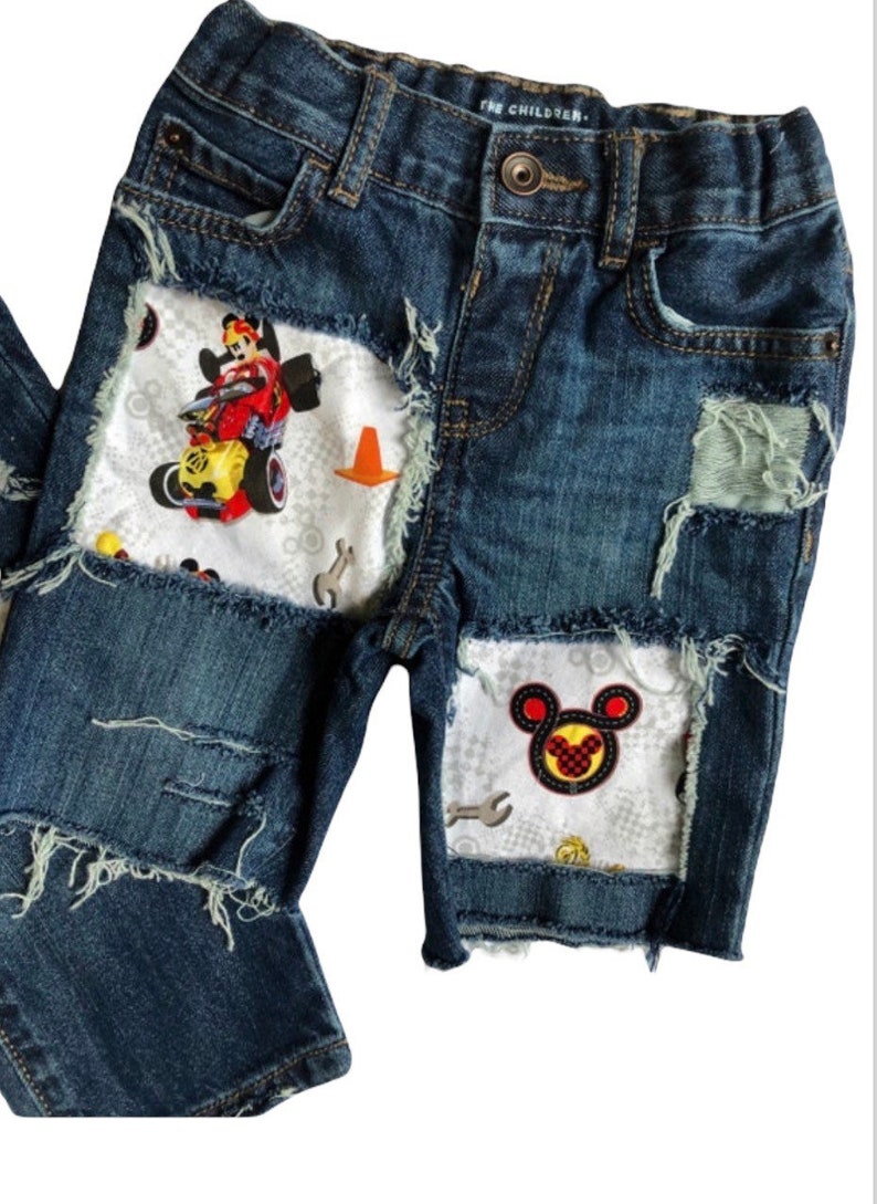 Mickey Mouse Toddler Roadster Jeans Made from Mickey Fabric