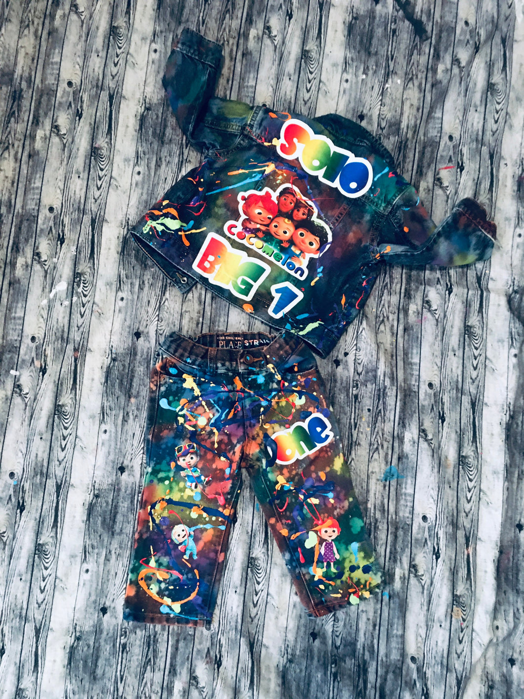 Cocomelon Inspired Boy Denim Pants And Jacket Vest Set. Please Read Description For Instructions On How To Place Orders.
