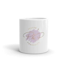 Load image into Gallery viewer, Prayer &amp; Positivity White Glossy Coffee Mug
