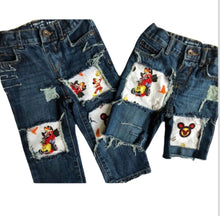Load image into Gallery viewer, Mickey Mouse Toddler Roadster Jeans Made from Mickey Fabric
