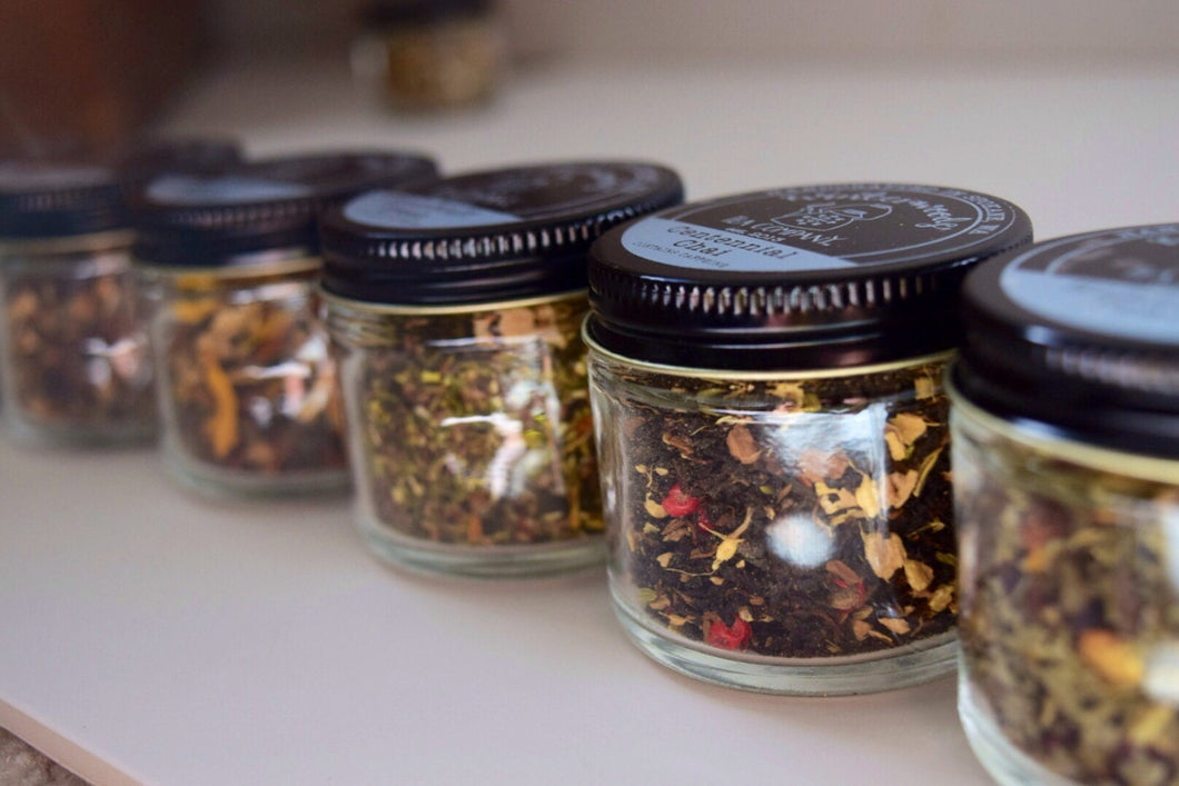 Tea Trio | ORGANIC Loose Leaf Tea Samplers | Beautiful Glass Jar Samplers  | Tea Gift