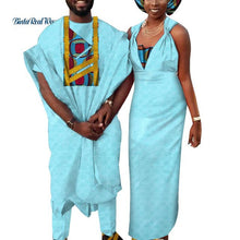 Load image into Gallery viewer, African Hebrew Bride Dress + Groom Men Pant Set
