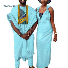 Load image into Gallery viewer, African Hebrew Bride Dress + Groom Men Pant Set
