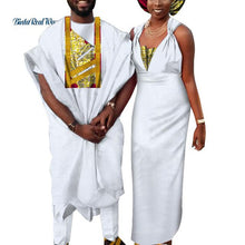 Load image into Gallery viewer, African Hebrew Bride Dress + Groom Men Pant Set
