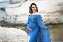 Load image into Gallery viewer, Chiffon Shawl Maternity Photography Props Elegant Maxi Gown
