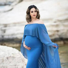 Load image into Gallery viewer, Chiffon Shawl Maternity Photography Props Elegant Maxi Gown
